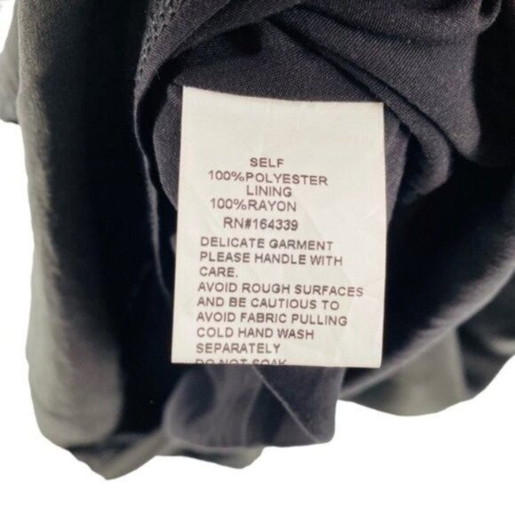 Petal & Pup NEW Sienna Satin Formal Black Midi Dress Matching Set Size L - Picture 10 of 11